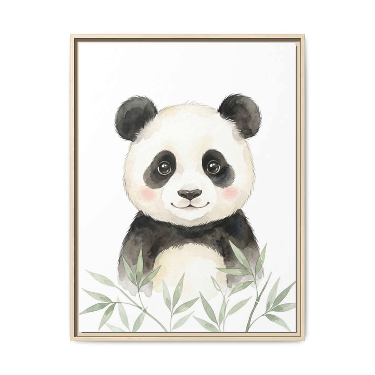 Baby Panda Kawaii Nursery Canvas Wall Art | Gender Neutral Animal Kids Room Decor | Children Birthday Gift — Thumbnail 5