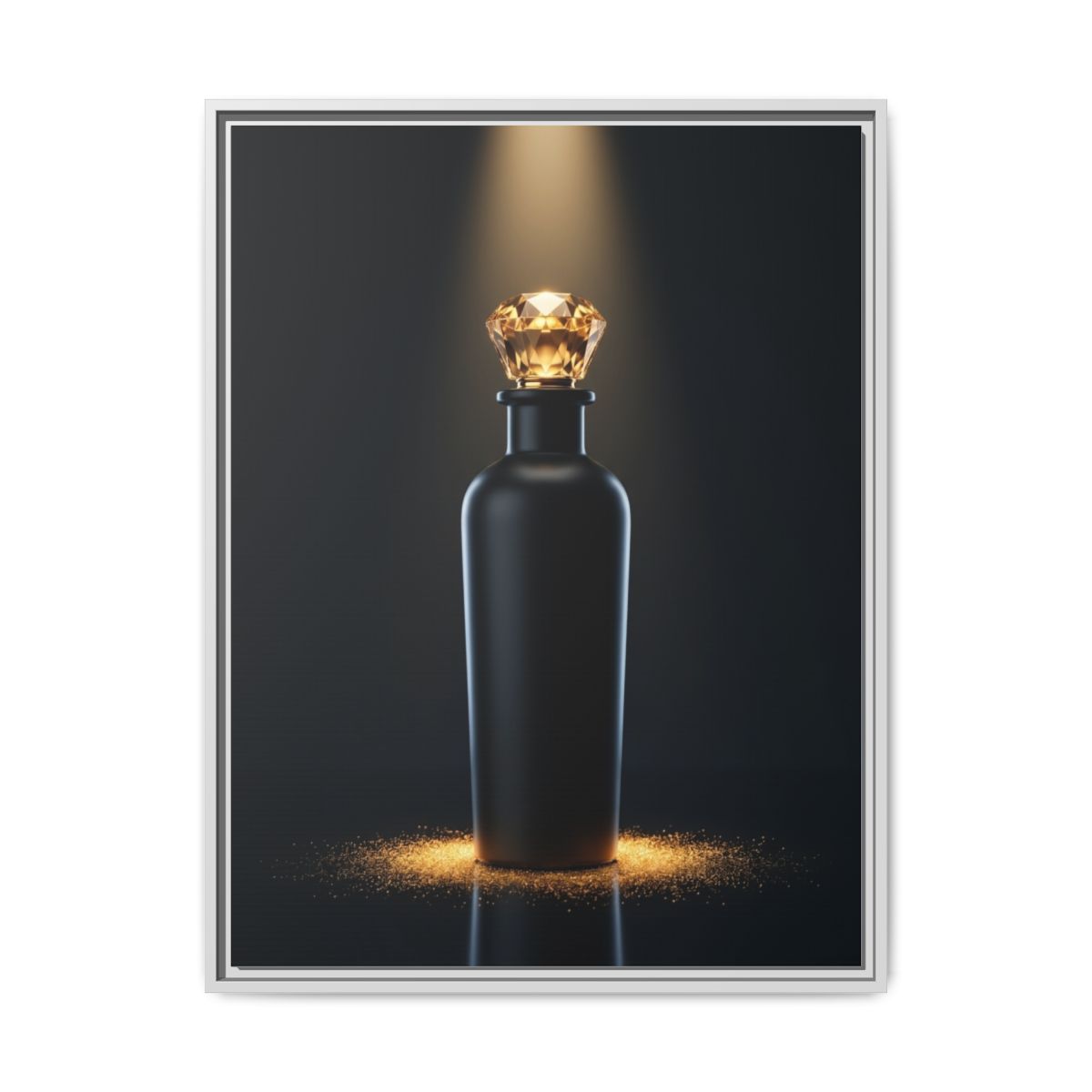 Perfume Bottle Canvas Wall Art | Luxury Black Gold Decor | Dark Glamour Bedroom Art Gift — Thumbnail 4