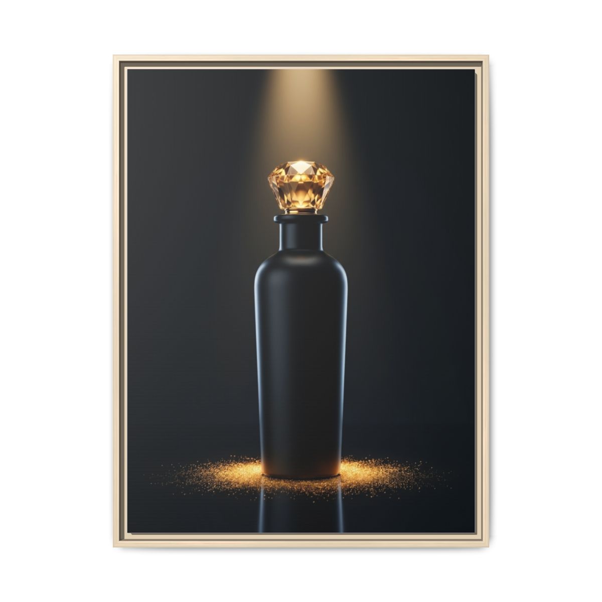 Perfume Bottle Canvas Wall Art | Luxury Black Gold Decor | Dark Glamour Bedroom Art Gift — Thumbnail 5