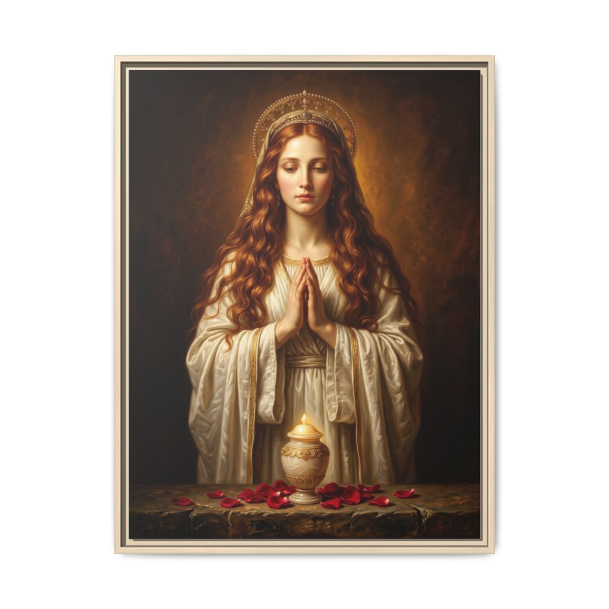 Mary Magdalene Portrait Canvas Wall Art | Renaissance Oil Painting Christian Framed Print — Thumbnail 5