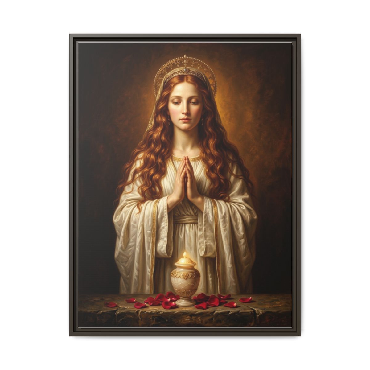 Mary Magdalene Portrait Canvas Wall Art | Renaissance Oil Painting Christian Framed Print — Thumbnail 3