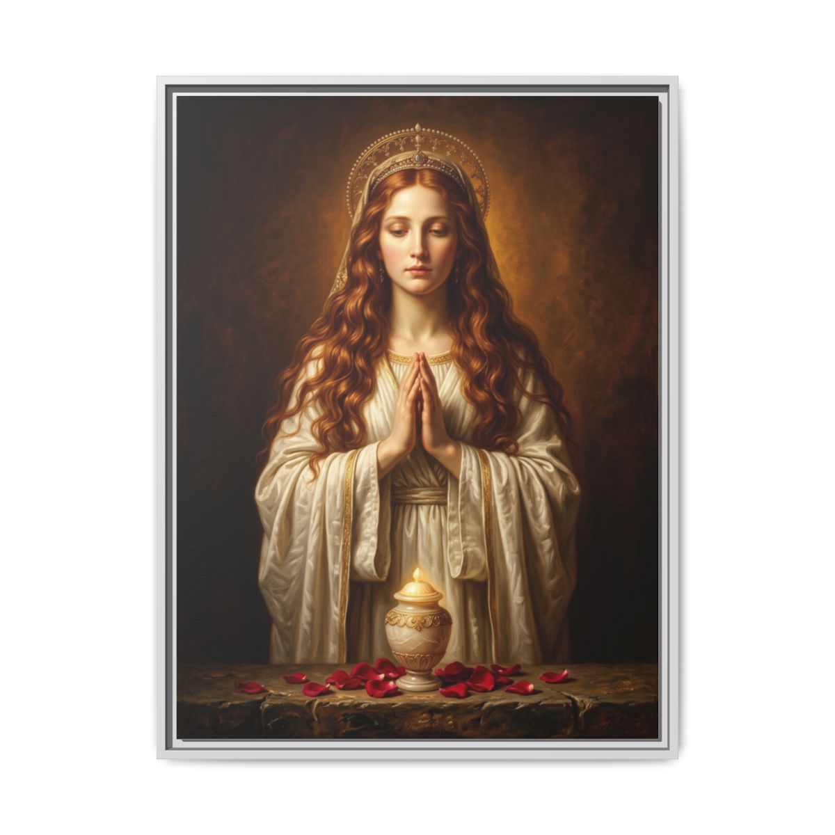 Mary Magdalene Portrait Canvas Wall Art | Renaissance Oil Painting Christian Framed Print — Thumbnail 4