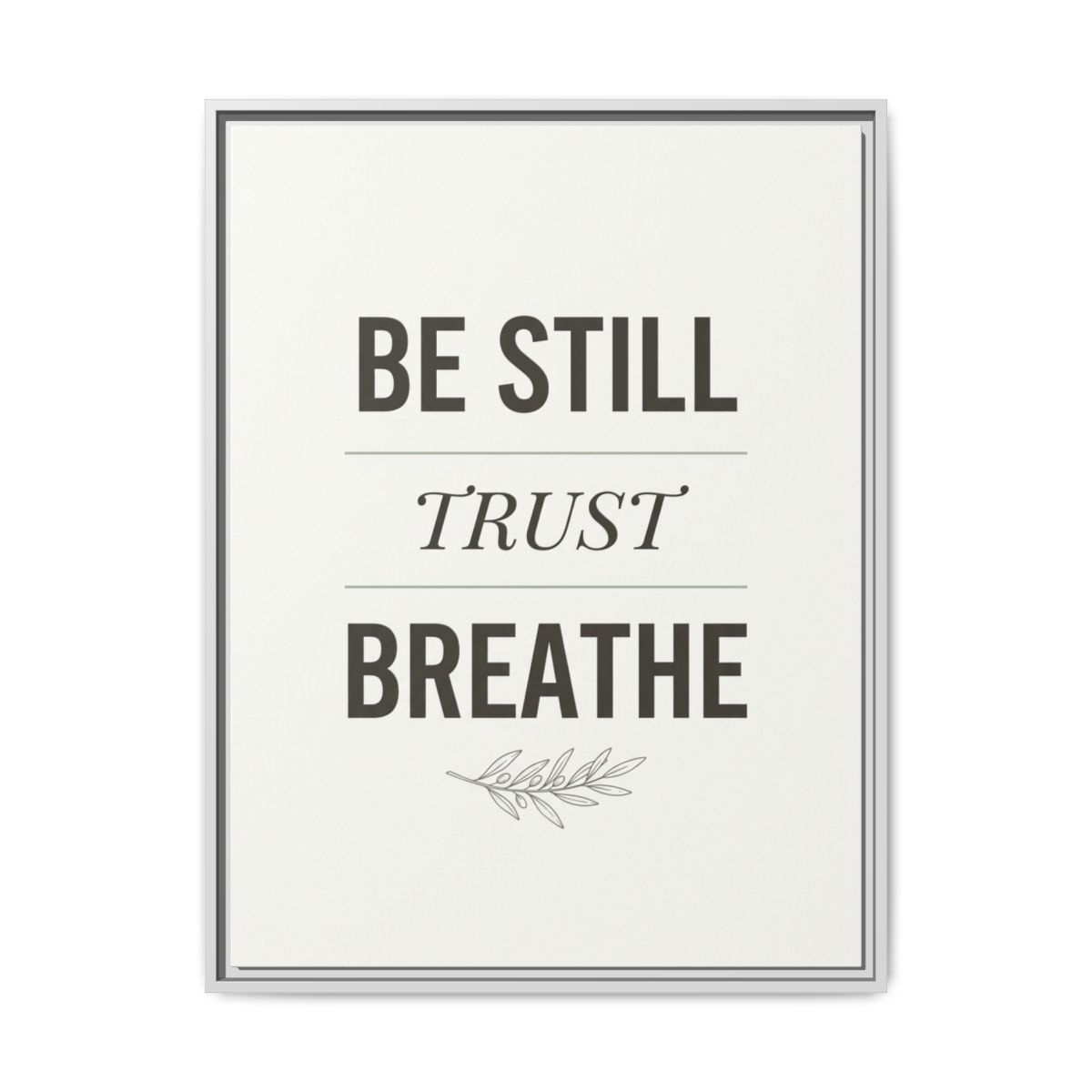 Be Still Scripture Canvas Wall Art | Modern Christian Typography Framed Print | Bedroom Decor — Thumbnail 4