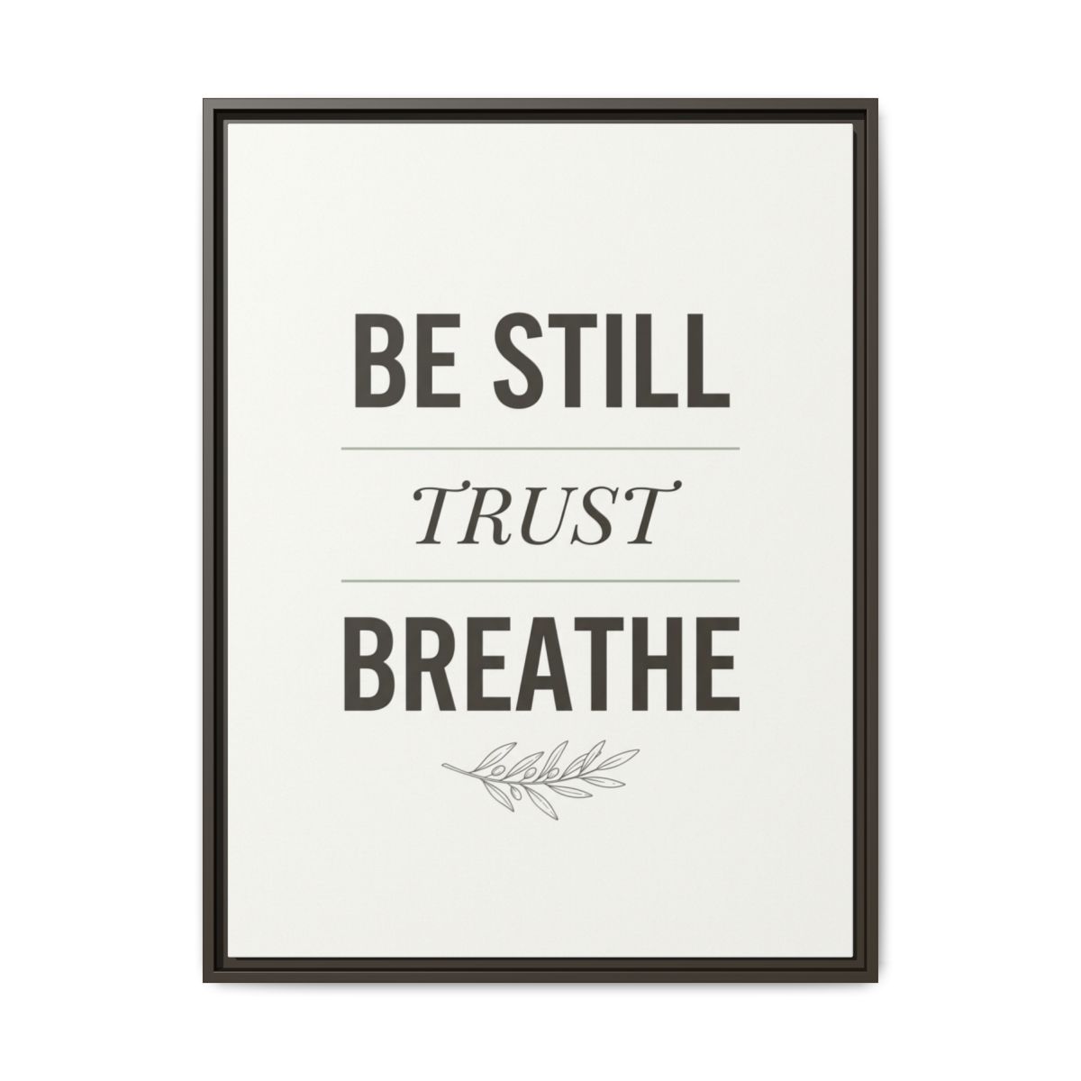 Be Still Scripture Canvas Wall Art | Modern Christian Typography Framed Print | Bedroom Decor — Thumbnail 3