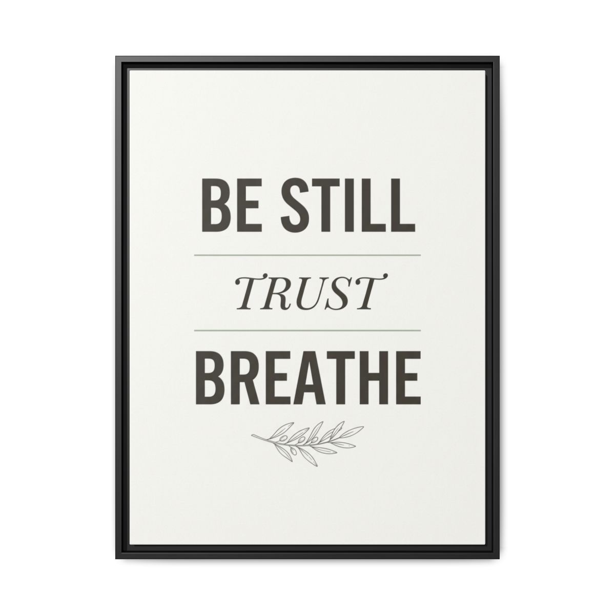 Be Still Scripture Canvas Wall Art | Modern Christian Typography Framed Print | Bedroom Decor — Thumbnail 2