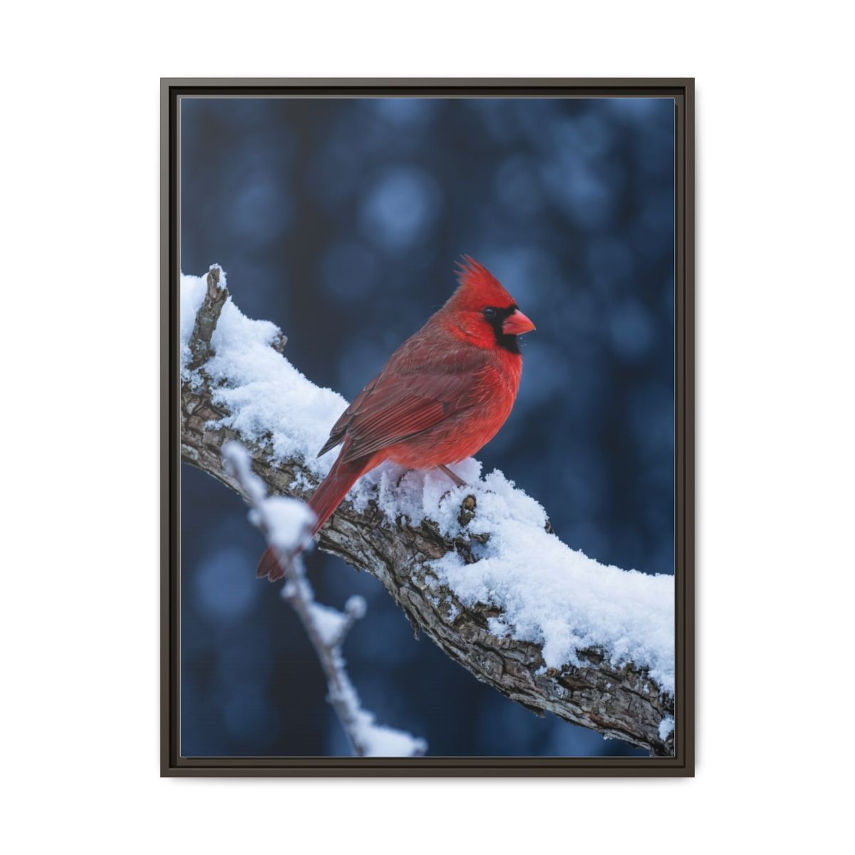 Cardinal Bird Canvas Wall Art | Christian Scripture Winter Framed Print | Faith Bedroom Decor — Thumbnail 3