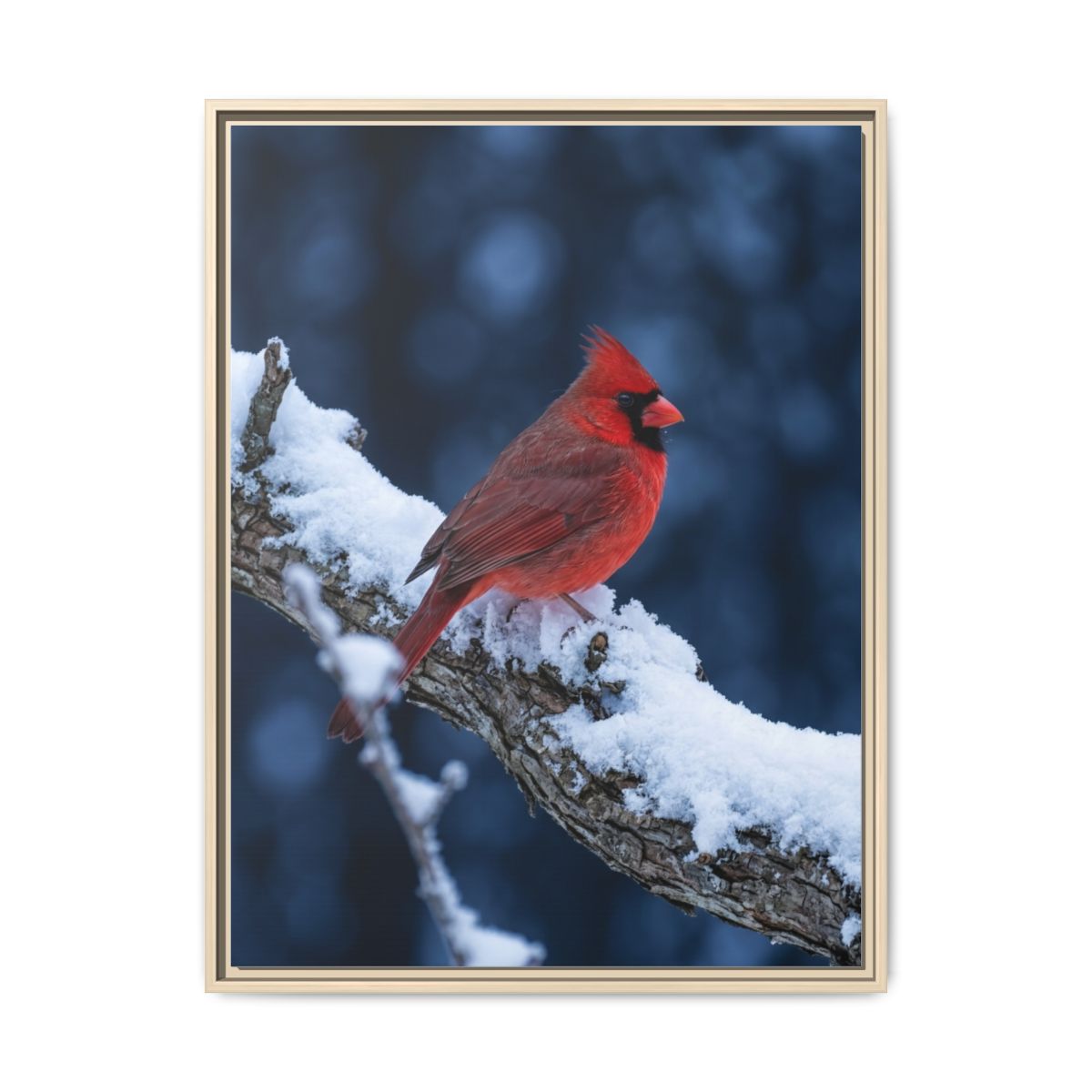 Cardinal Bird Canvas Wall Art | Christian Scripture Winter Framed Print | Faith Bedroom Decor — Thumbnail 5