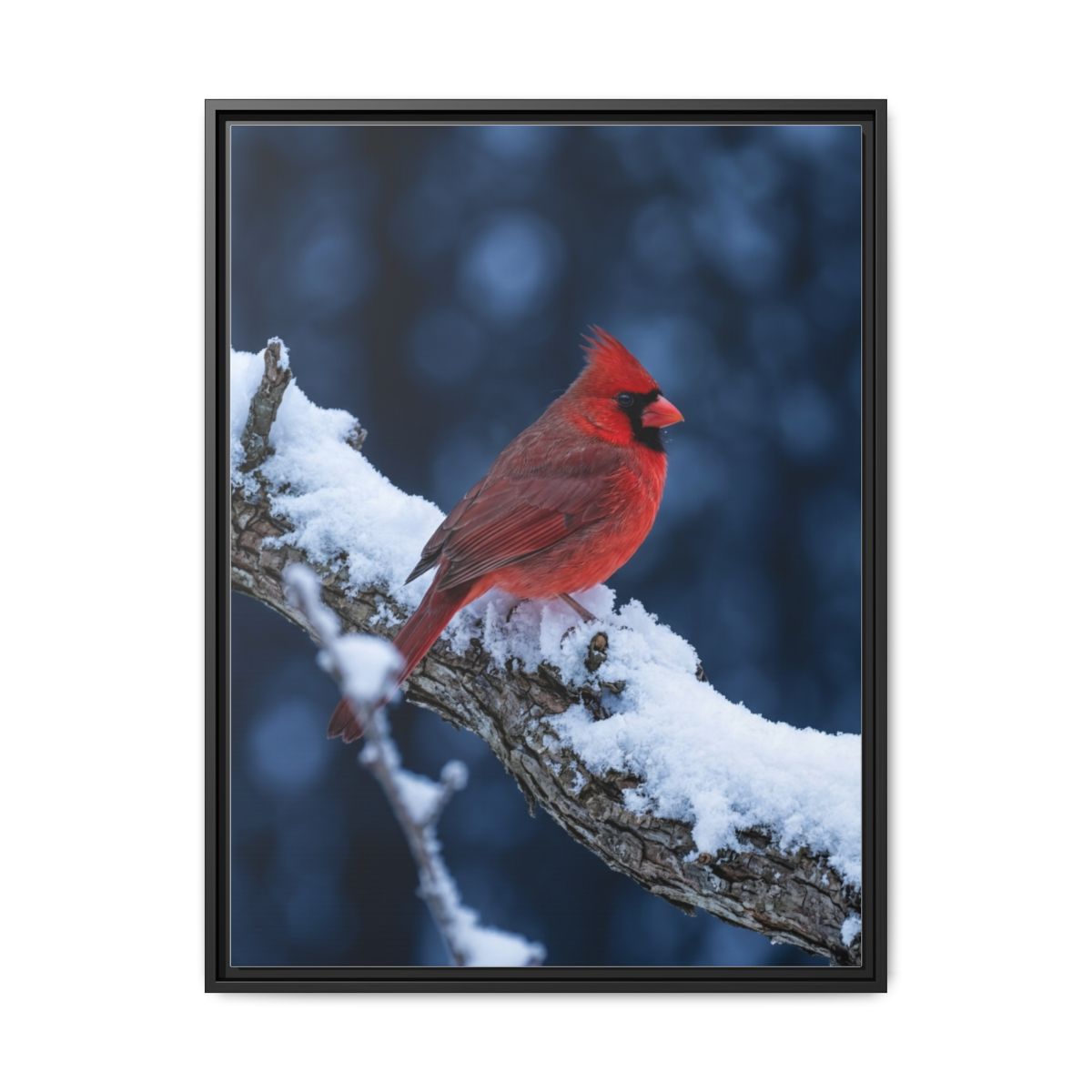 Cardinal Bird Canvas Wall Art | Christian Scripture Winter Framed Print | Faith Bedroom Decor — Thumbnail 2