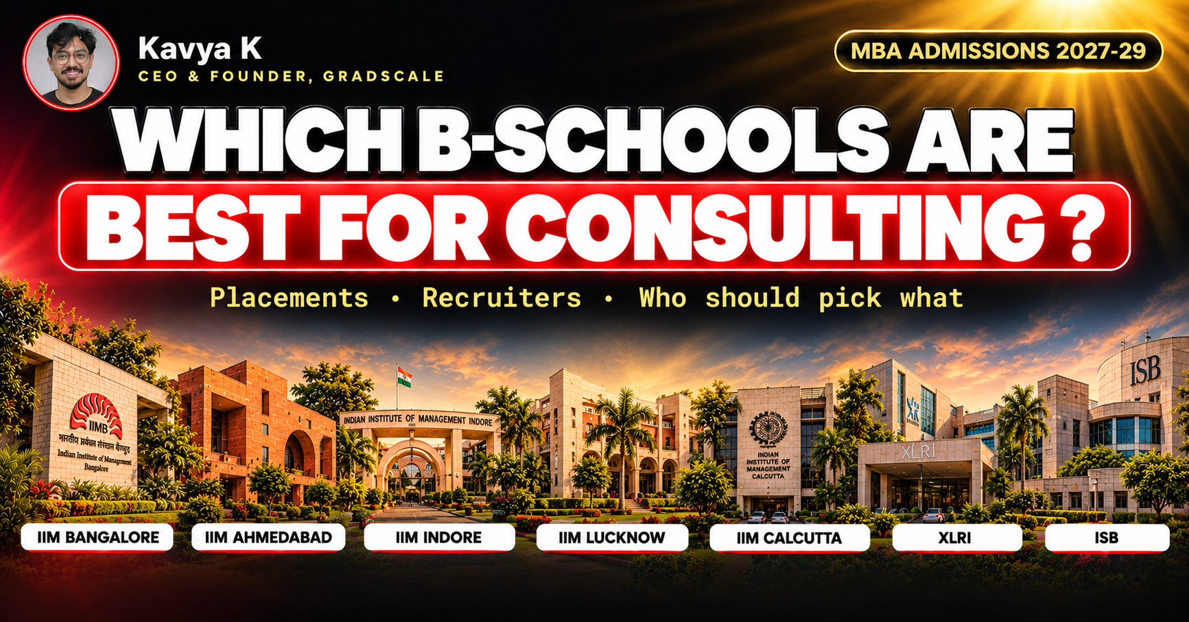 Top B-Schools in India for Consulting 2026: Placements, Recruiters and Entrance Exams