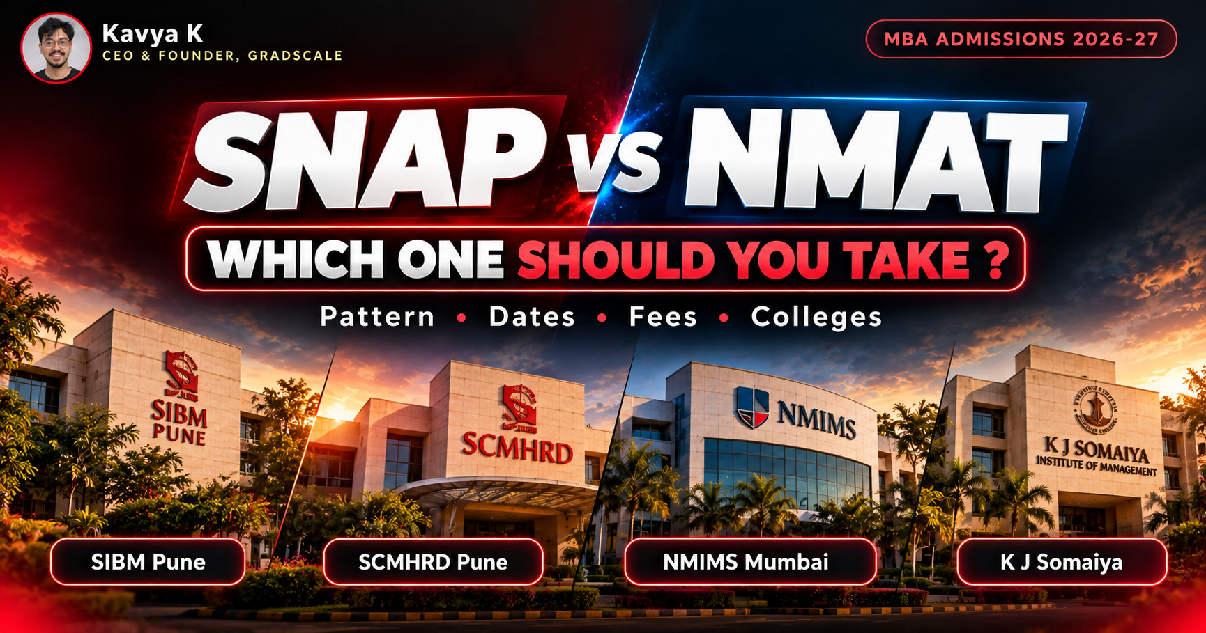 SNAP vs NMAT 2026: Pattern, Dates, Fees, Colleges and Which One to Take