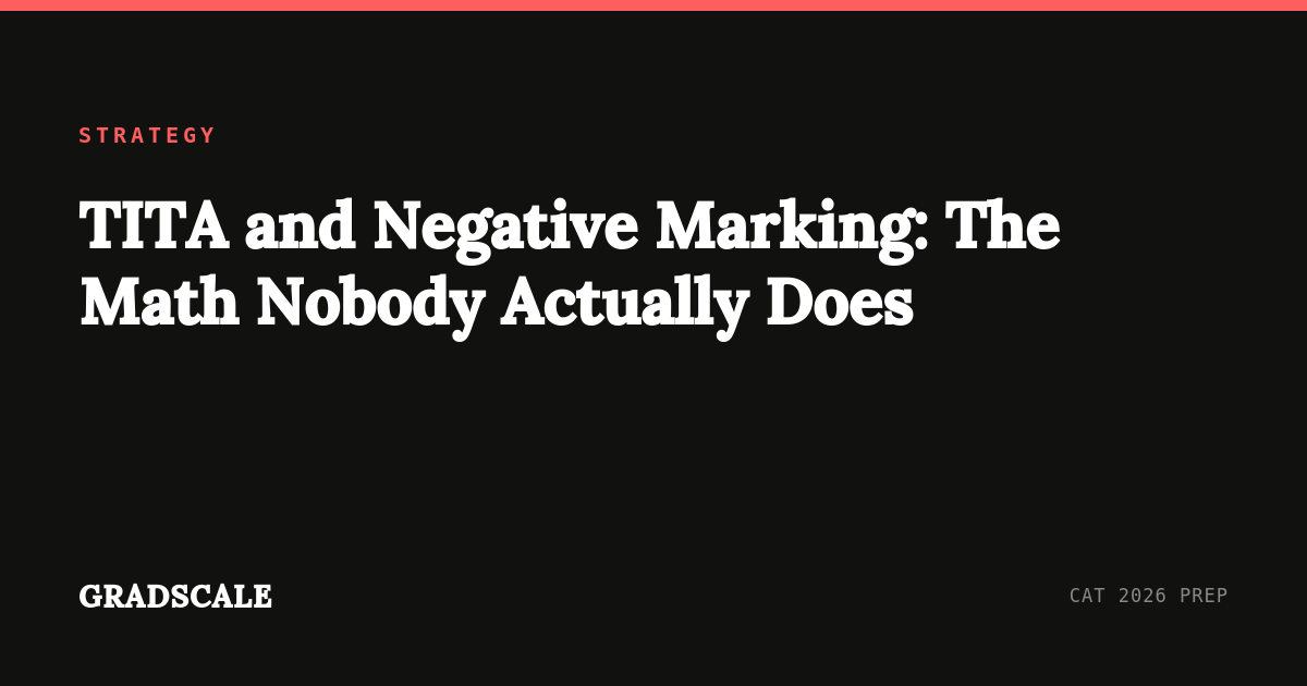 TITA and Negative Marking: The Math Nobody Actually Does