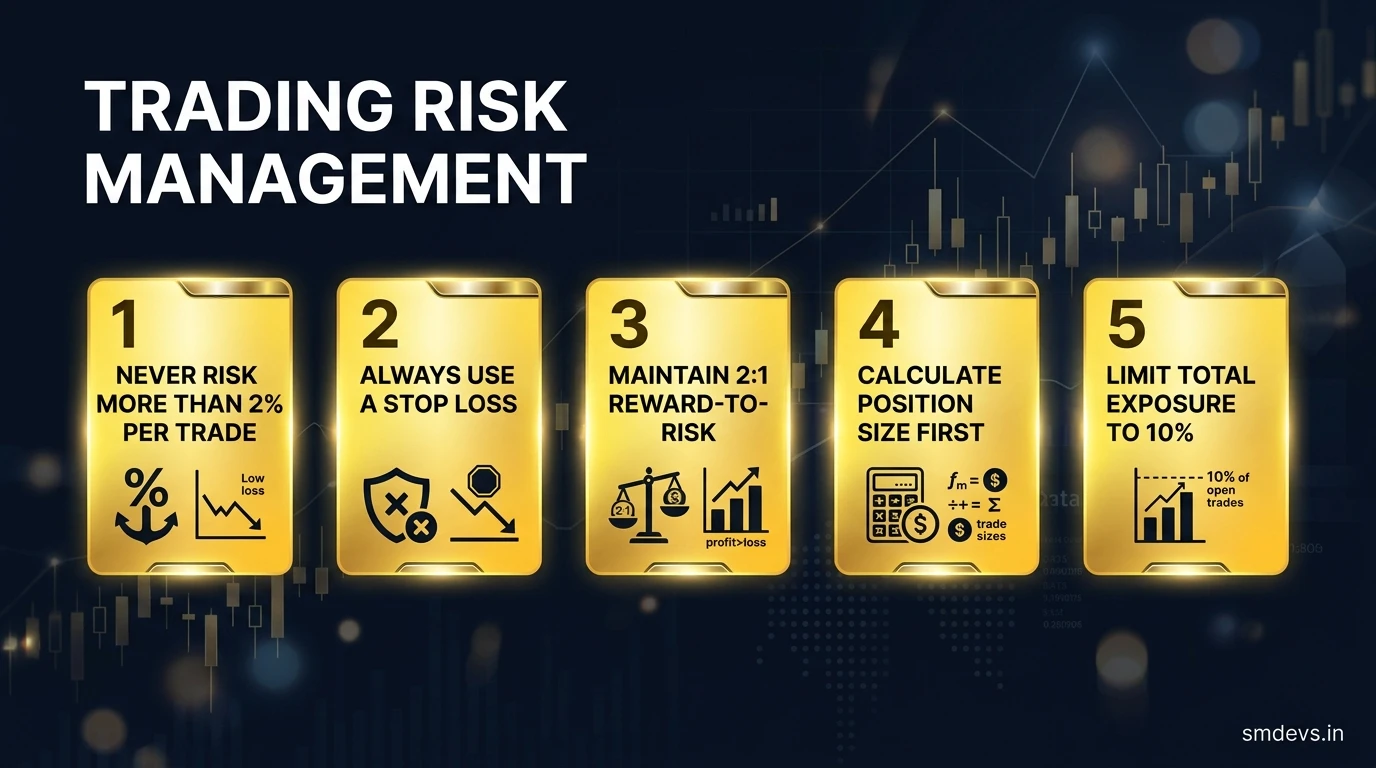 5 Golden Rules of Trading Risk Management — Never Blow Your Account Again