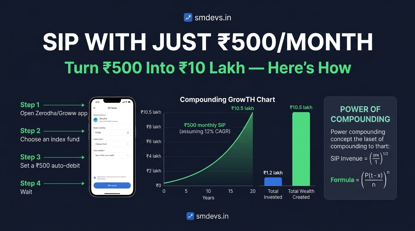How to Start SIP with Just ₹500 Per Month — Beginner's Complete Guide India (2026)