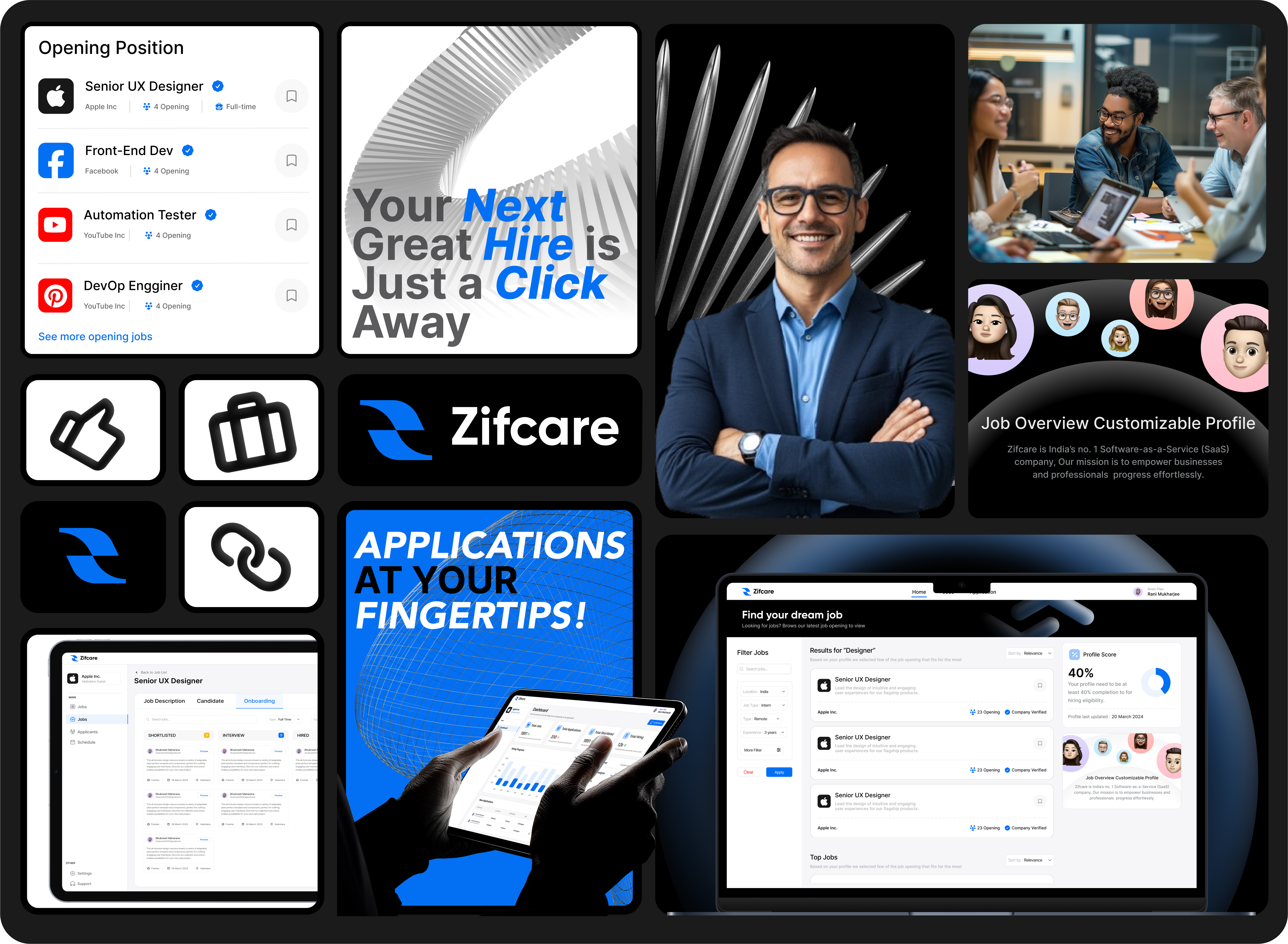 Zif Care - Accelerated HR Recruitment SaaS Launch by 50% Using Bubble