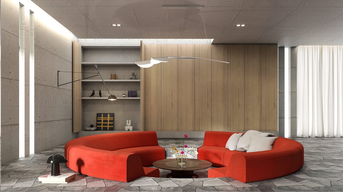 A minimalist 1 story house that celebrates the beauty of simplicity and functionality.