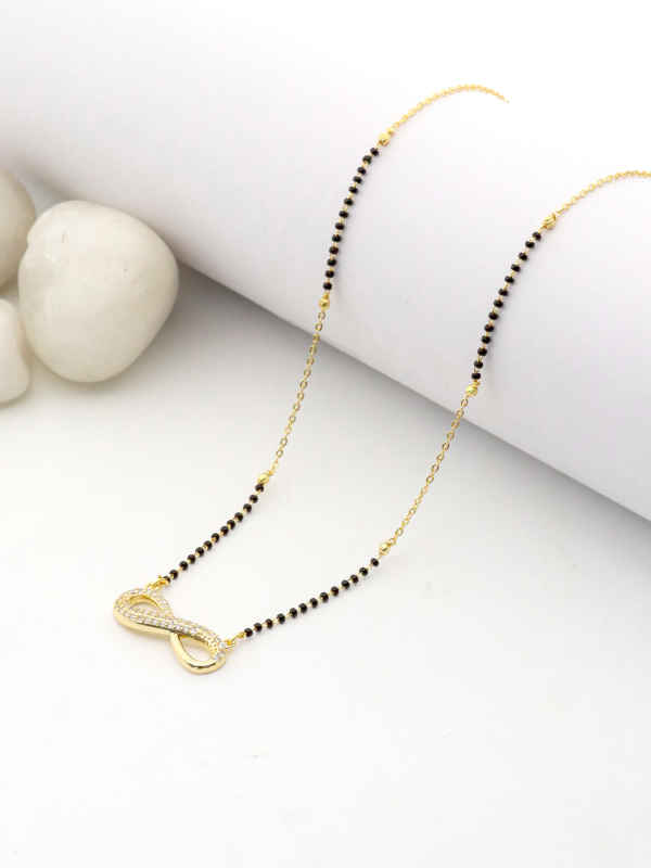 Crystal Infinity Gold Mangalsutra