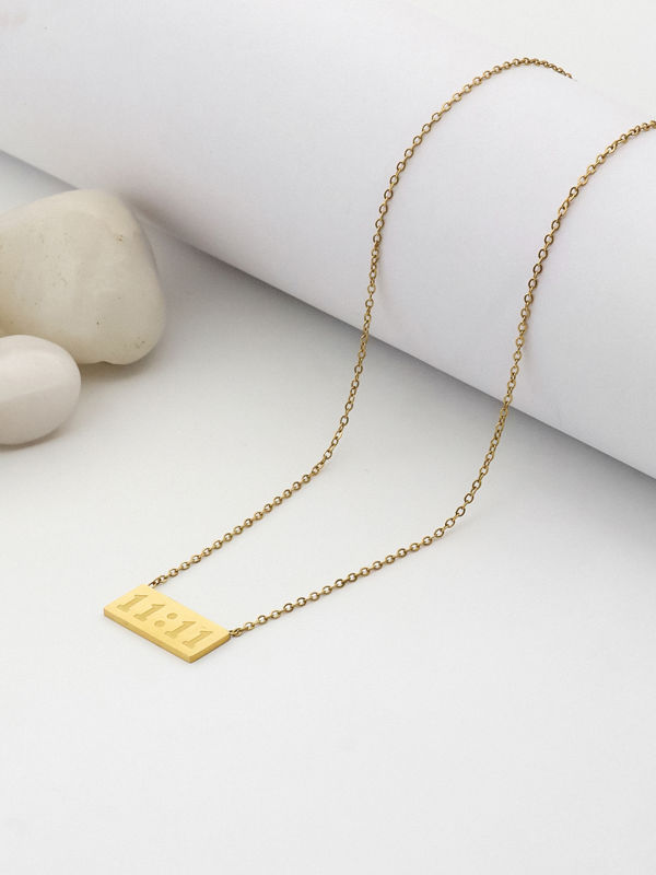 11:11 Gold Bar Necklace