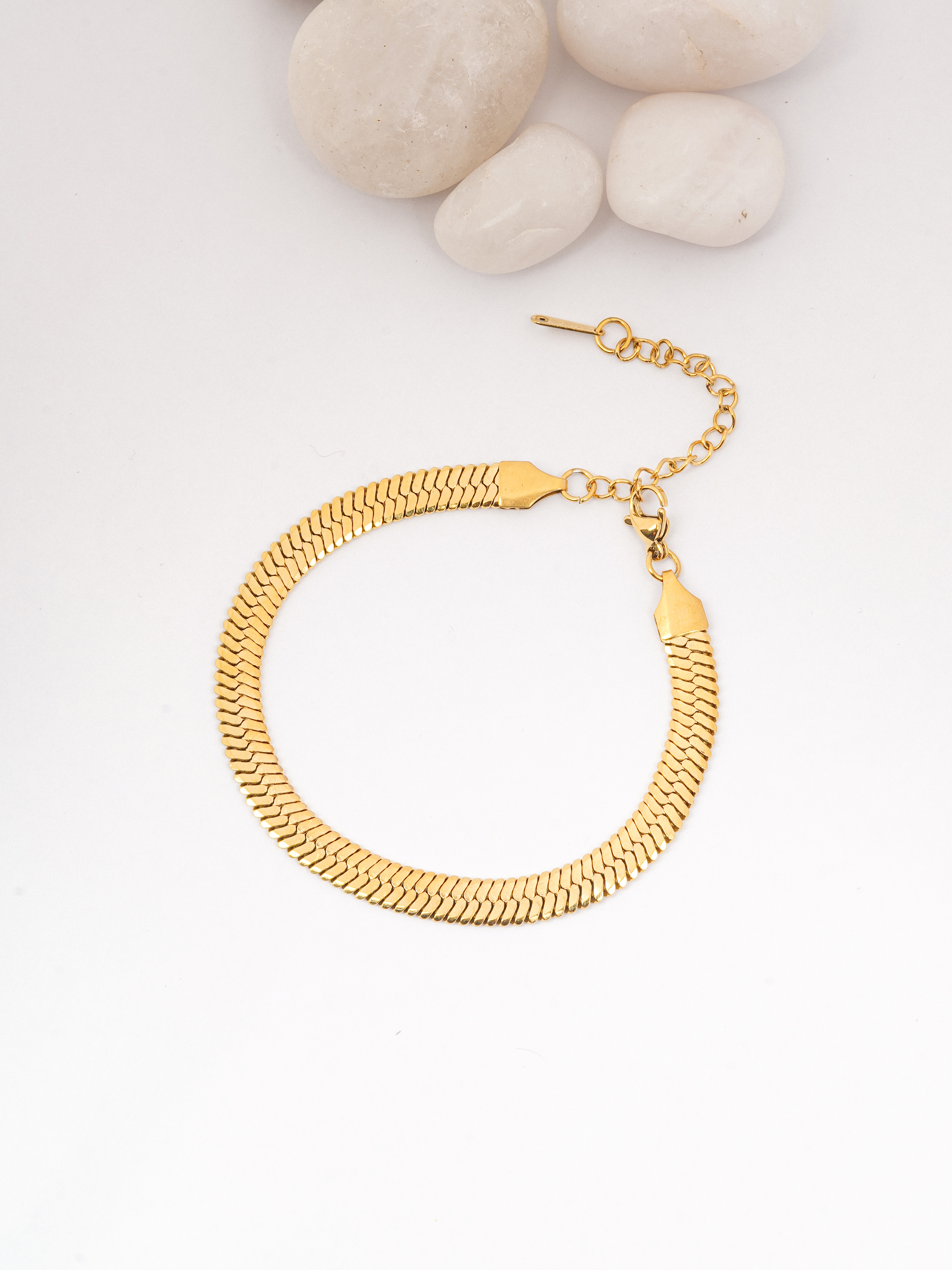 The Luxe Herringbone Chain Bracelet