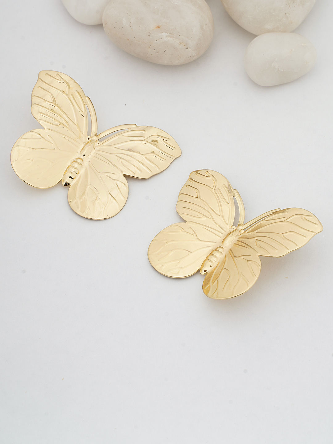 Sculpted Gold Butterfly Studs