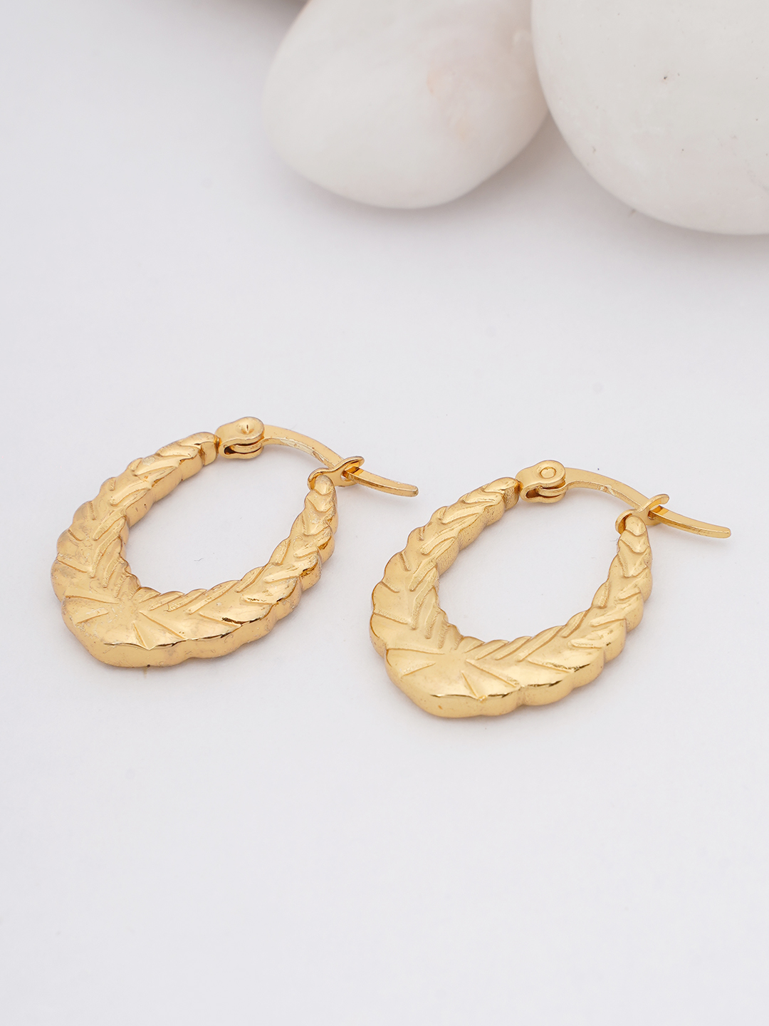 Braided Gold Hoop Earrings