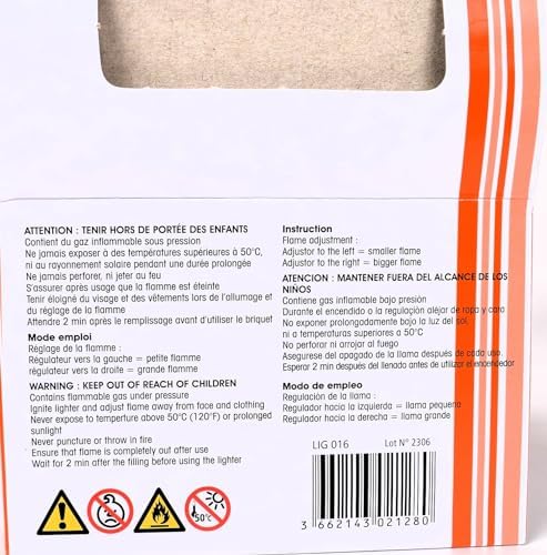 Vue 2 de Briquet Slim Gaz