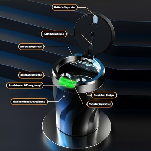 Vue 3 de Cendrier De Voiture Cendrier