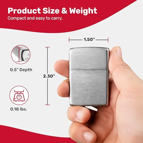 Vue 3 de Zippo Briquet Brush Chrome