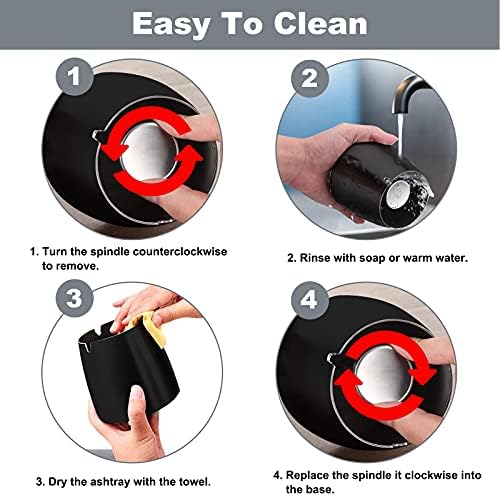 Vue 5 de Honzuen Cendrier Noir Exterieur