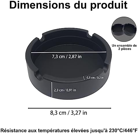 Vue 2 de Soqkeen Cendriers En Silicone