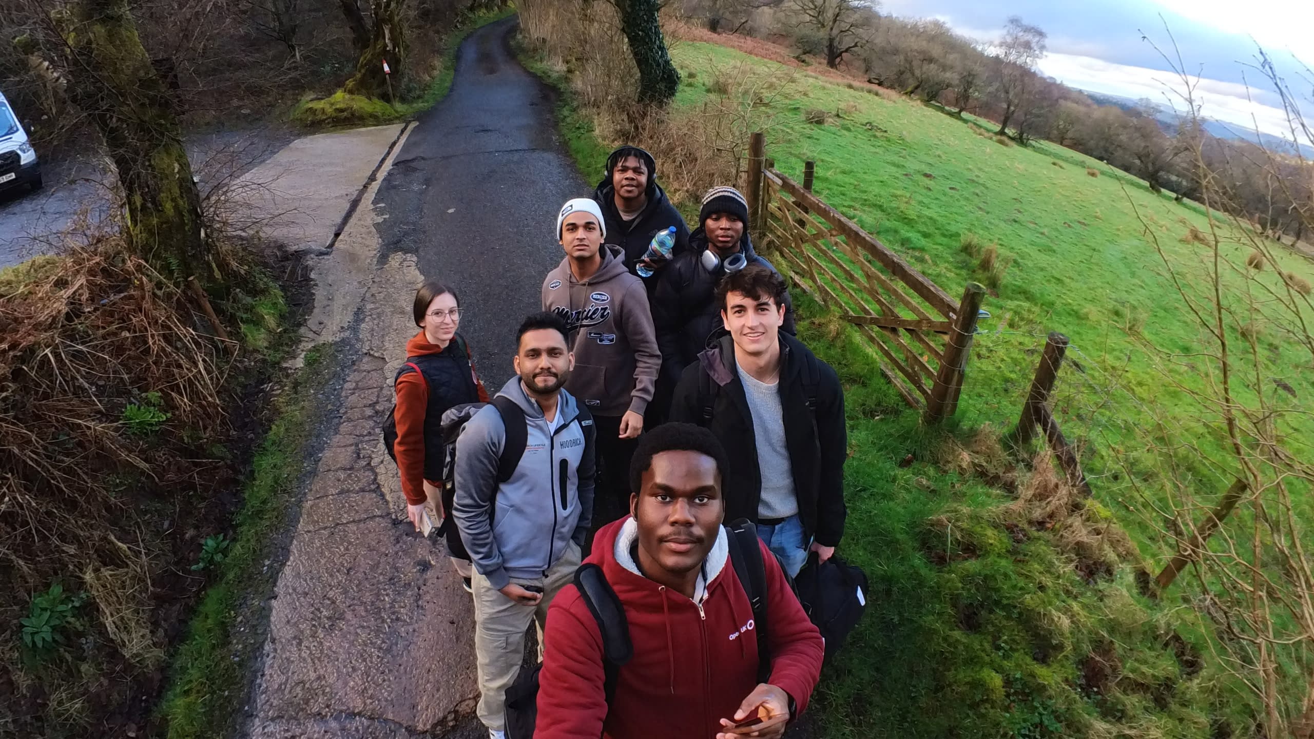 A group picture of almost everyone taken with my InstaGo 3 camera with the selfie stick attached.