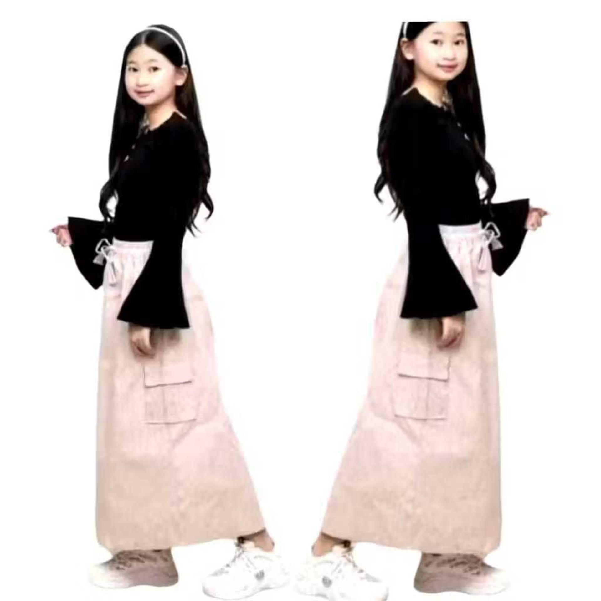 Rok Cargo Anak Perempuan Umur 1-16 Tahun Bahan Combed Stretch Premium Rok 2026