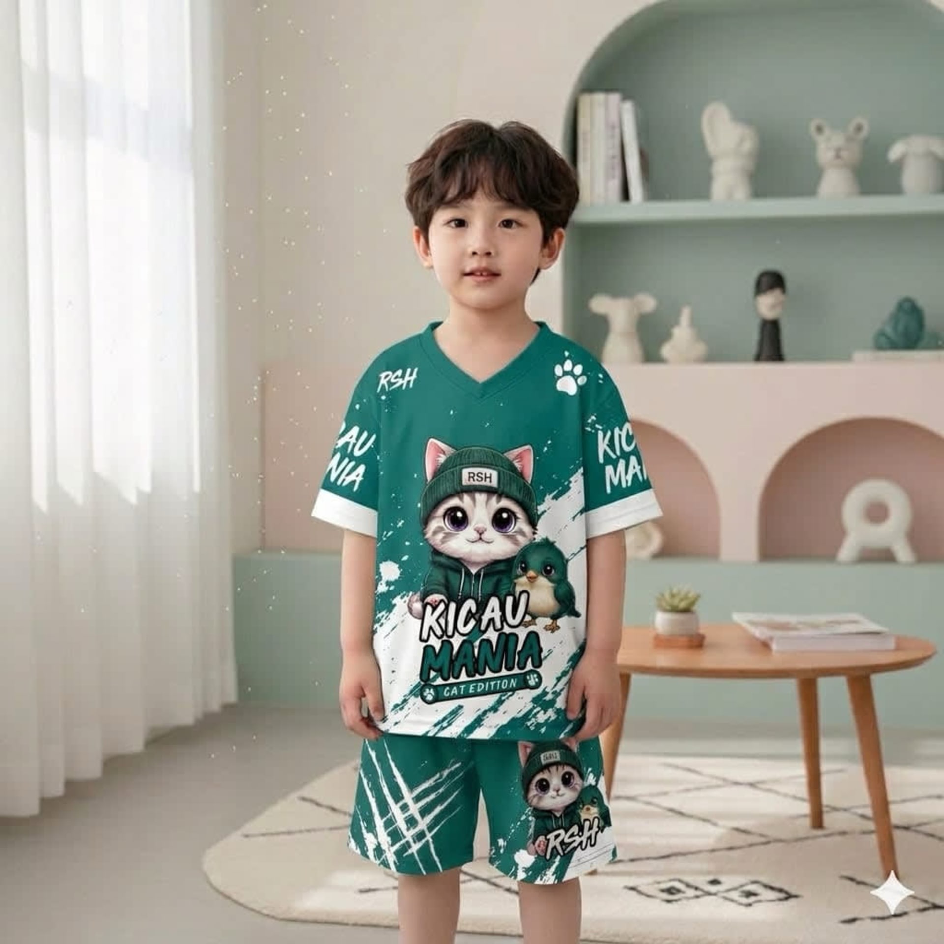 Setelan Anak Jersey Kicau Mania Roblox laki laki dan perempuan 1-12Tahun