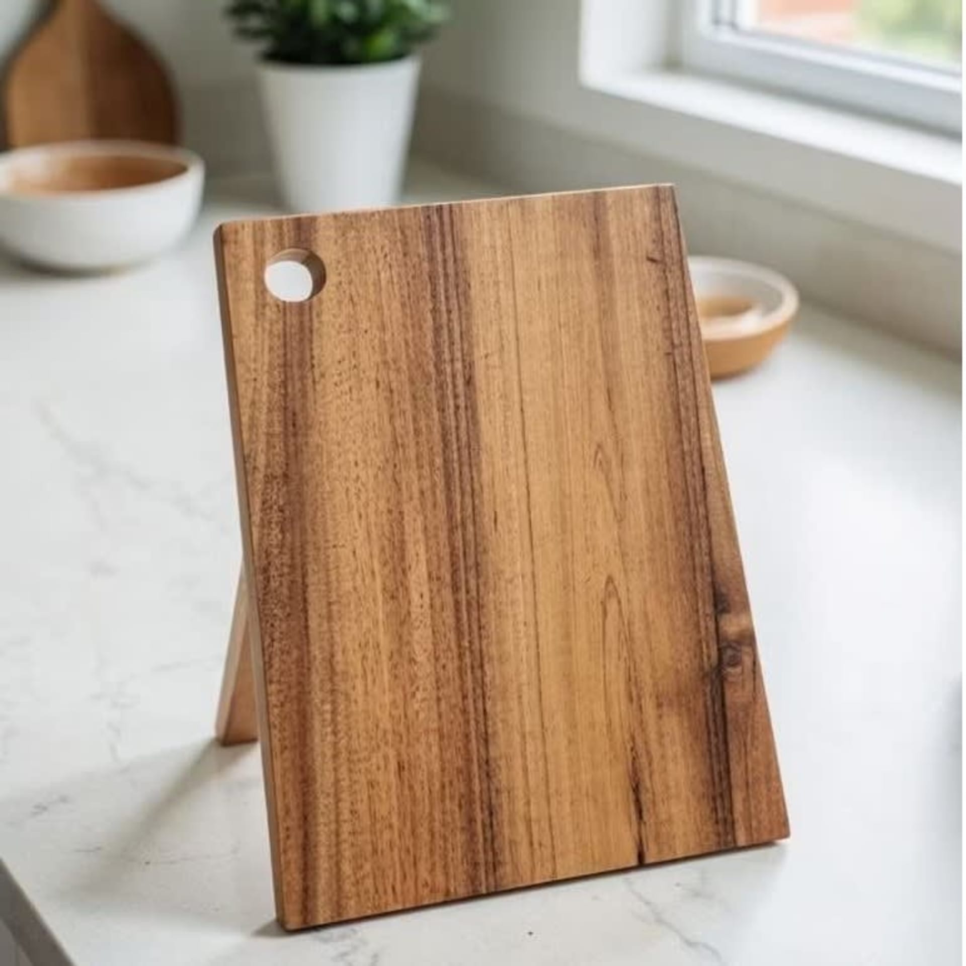 Talenan Kayu mahoni - Anti Selip  Anti jamur, Tahan Lama, Aman untuk Pangan Jumbo 30x20cm