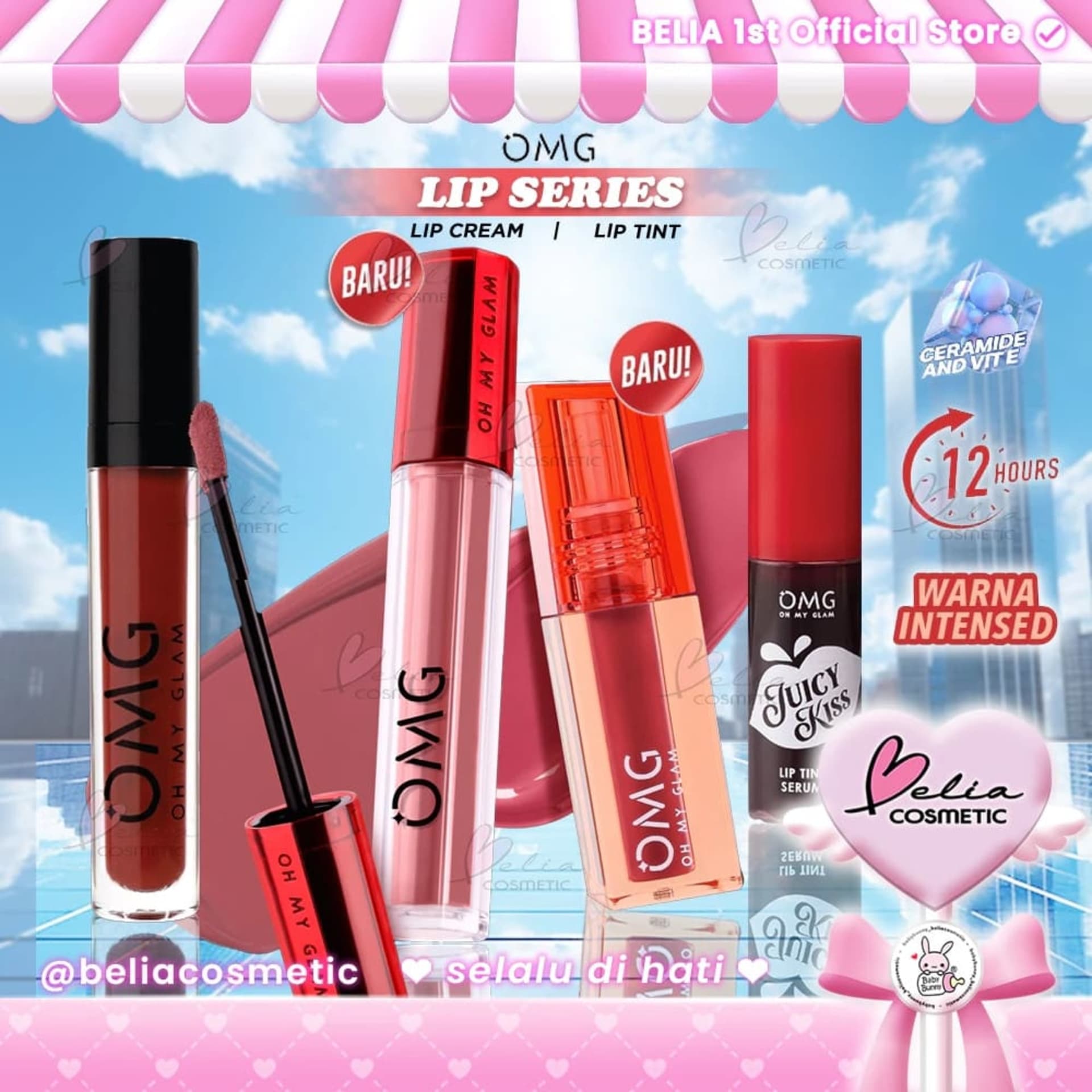 [ BELIA ] OMG OH MY GLAM Lip Series | Mattelast Lip Cream 2.9 g | Lip Tint | Lipstick