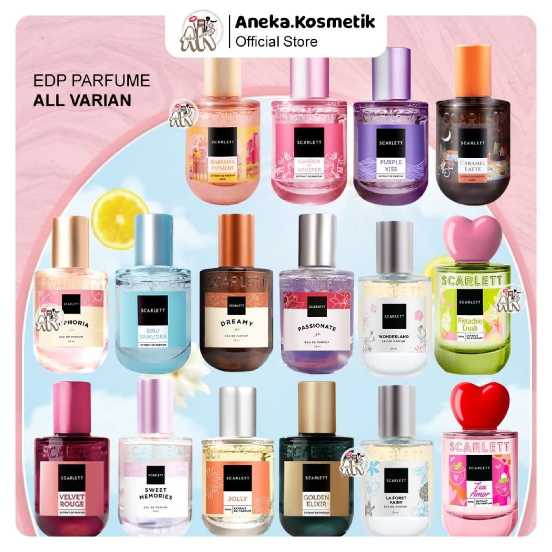 SCARLETT WHITENING EAU DE PARFUM (EDP) 30ML SERIES ( READY ALL VARIAN AROMA ) parfum Scarlett aroma manis | by eternaid