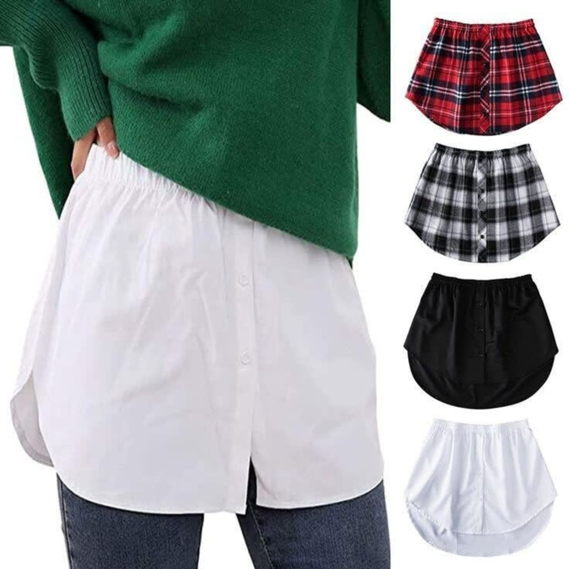SKIRT EXTENDER ROK PALSU ROK SAMBUNG TAMBAHAN PEMANJANG BAJU  MODEL KOREAN STYLE  SIMPEL ELEGAN ROK PALSU PRIA WANITA