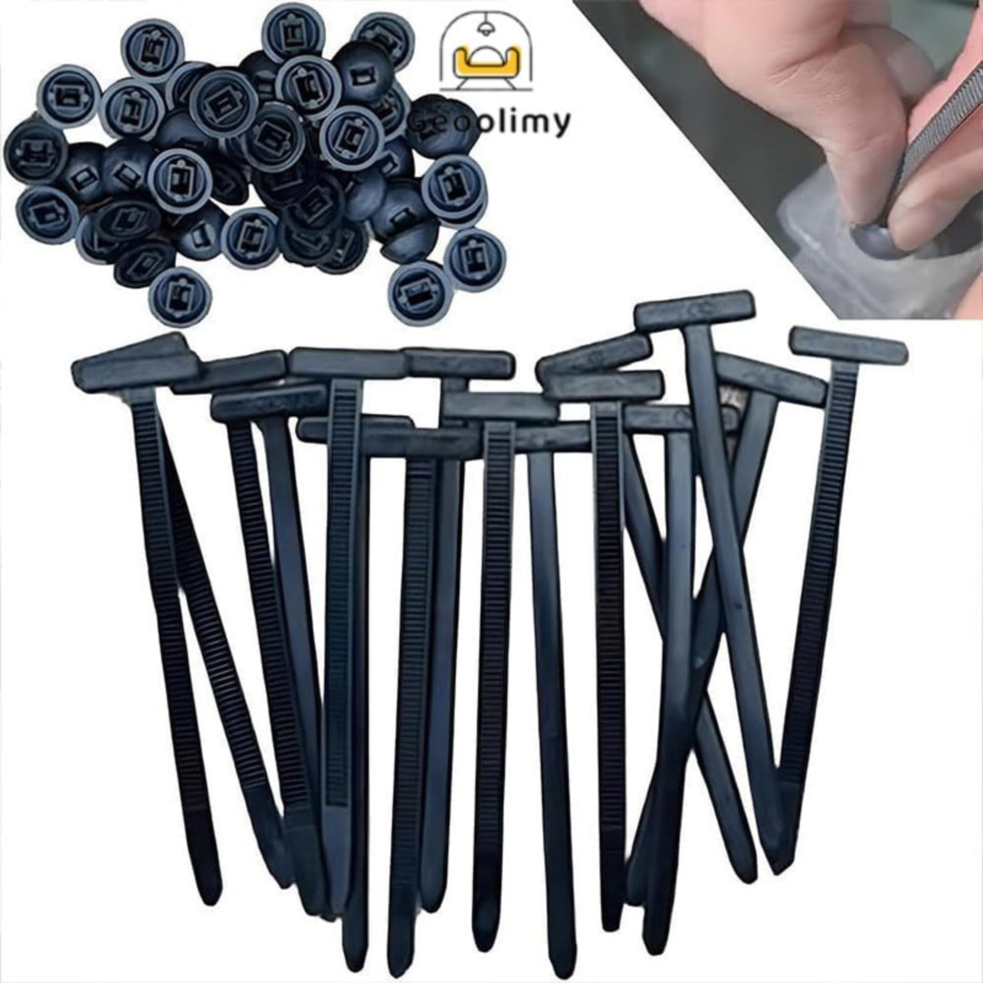 20PCS/50PCS/100PCS  Tali Pengikat Mobil Motor/Kabel Tie Self-Locking/Kuat Dan Tahan Lama/Car Motorcycle Tie Buckle Selflocking Nylon Buckle/Tahan Panas Air/Nylon Selflocking Tie Buckle / Geoolimy