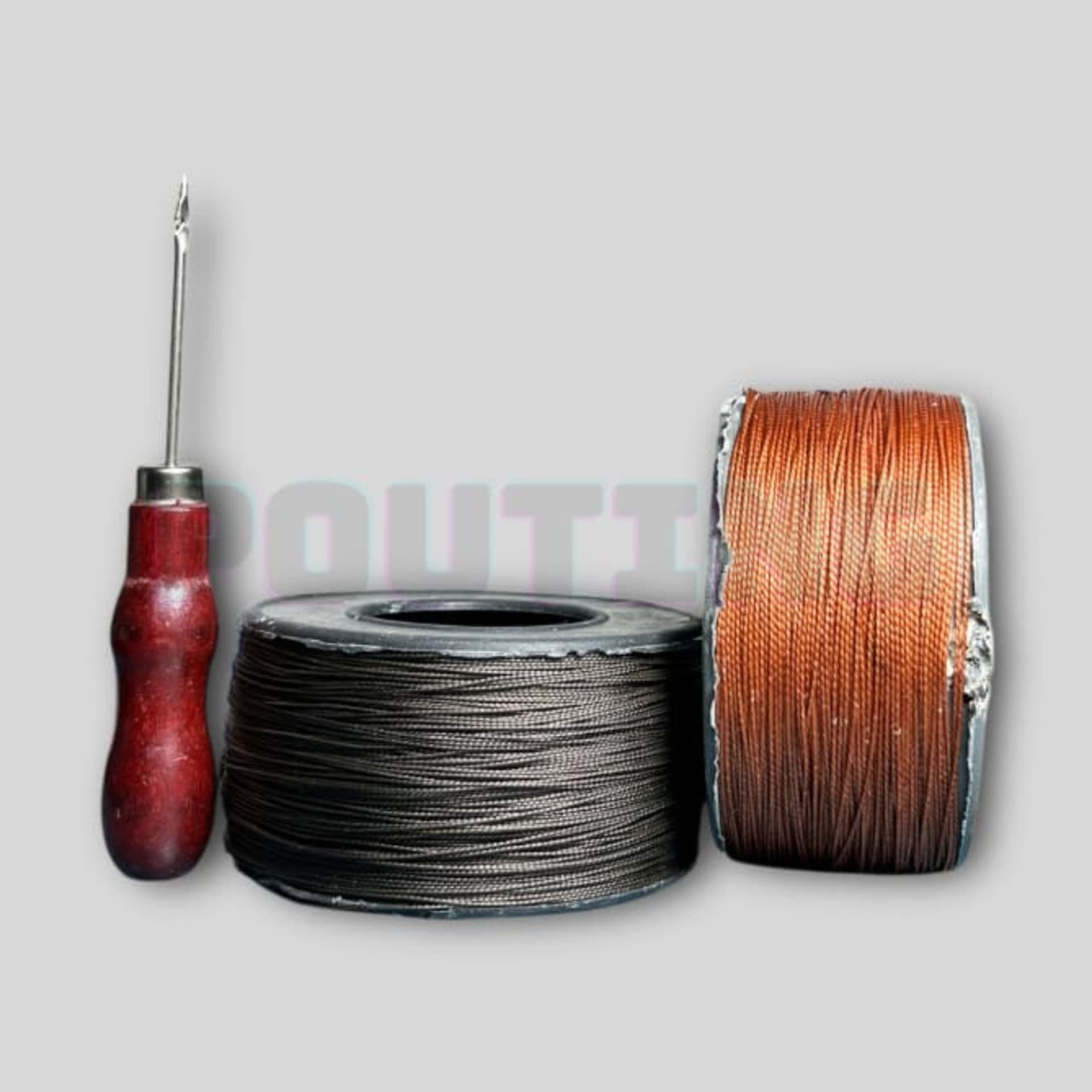 Paket Sol isi 3 Benang Coklat 30 M+ Hitam30M&Jarum sol