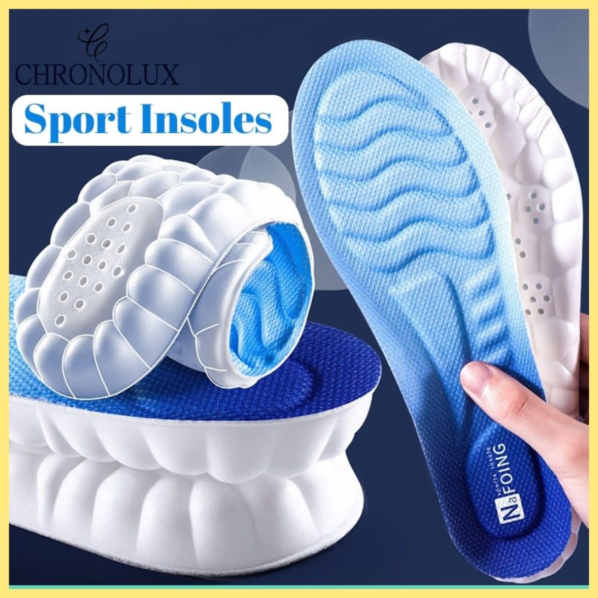 Insole Sepatu Olahraga Anti Bau Bakteri Untuk Pria Dan Wanita Super Empuk Lembut Sol Sepatu Olahraga Sport Alas Kaki Sepatu Boost Empuk
