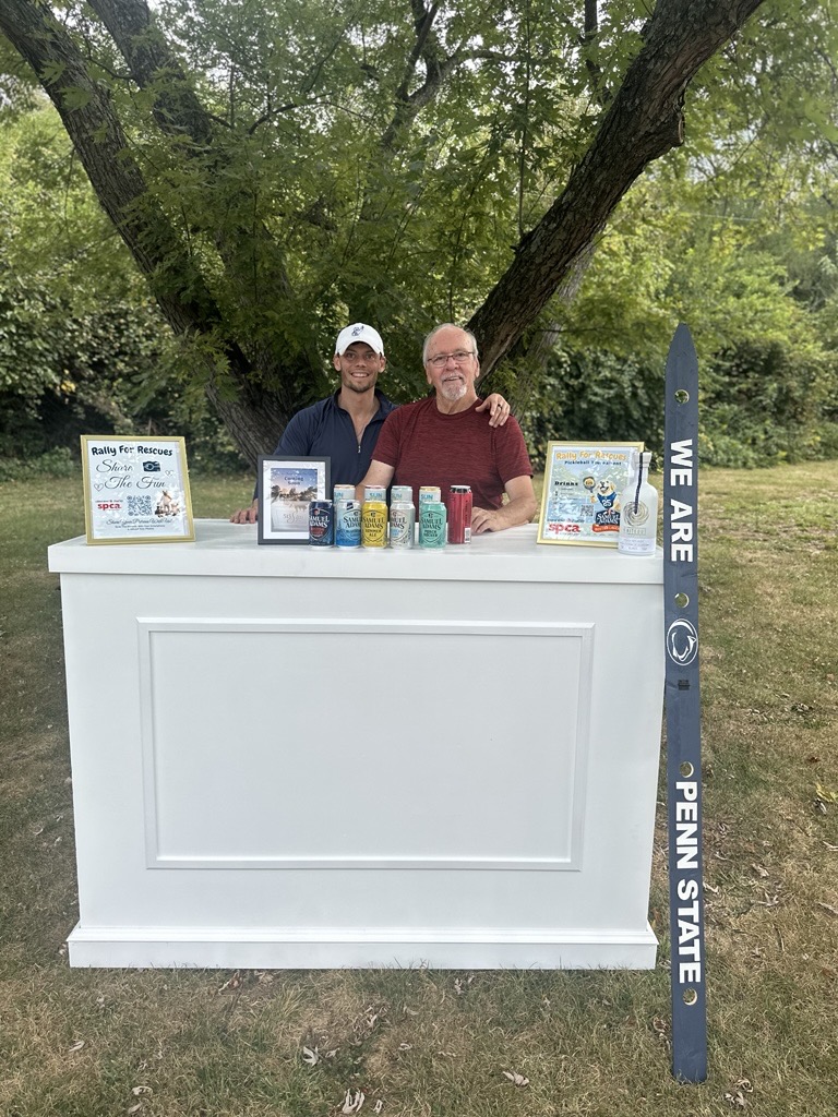 Eddie behind the bar