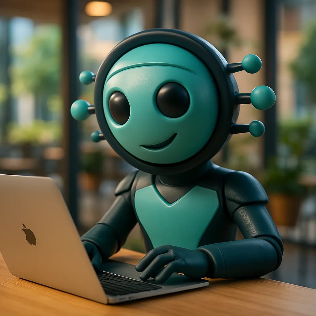 Natter on a laptop