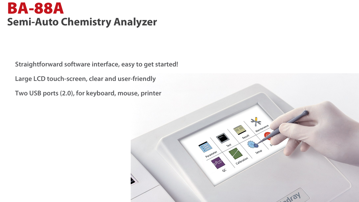 Mindray Semi Auto Chemistry Analyzer BA-88A