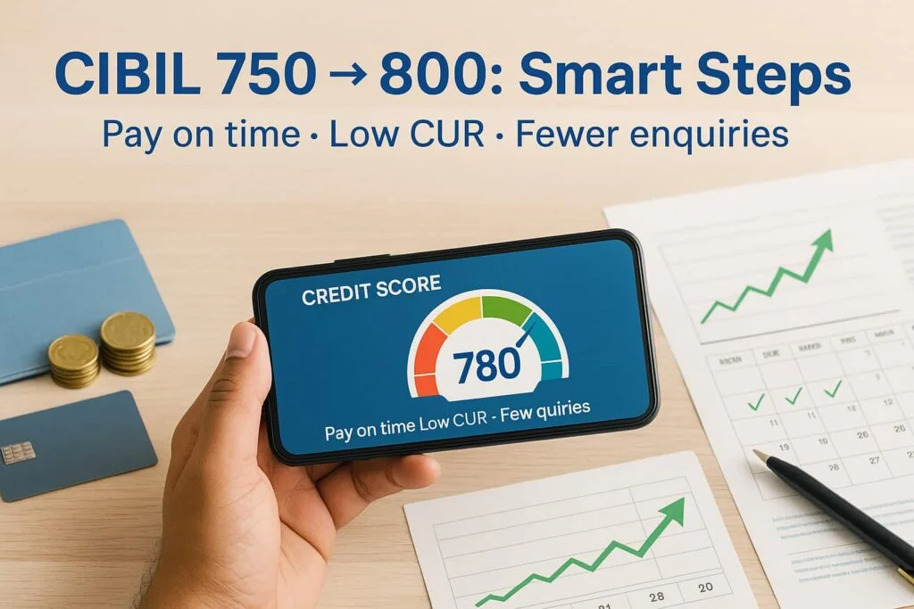 How to Improve Your CIBIL Score from 600 to 750 in 3–6 Months (2026 Complete Guide)