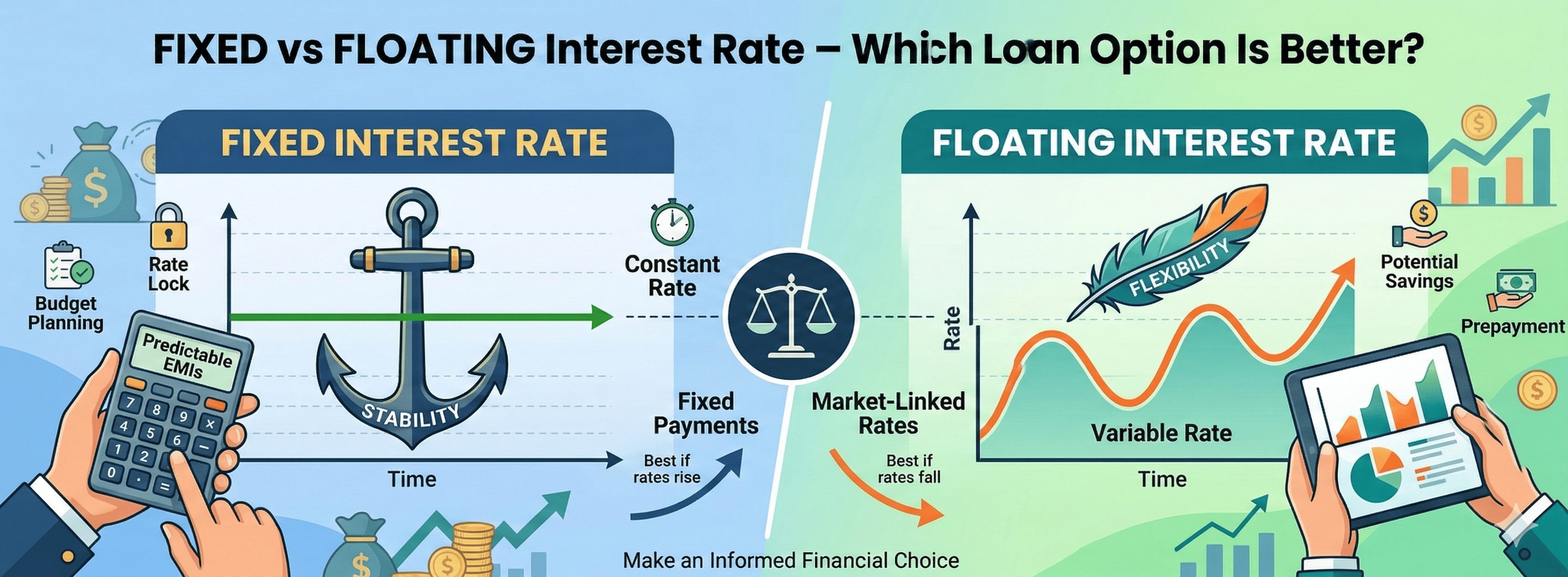 Fixed vs Floating Interest Rate – Which Loan Option Is Better? (2026 Guide)