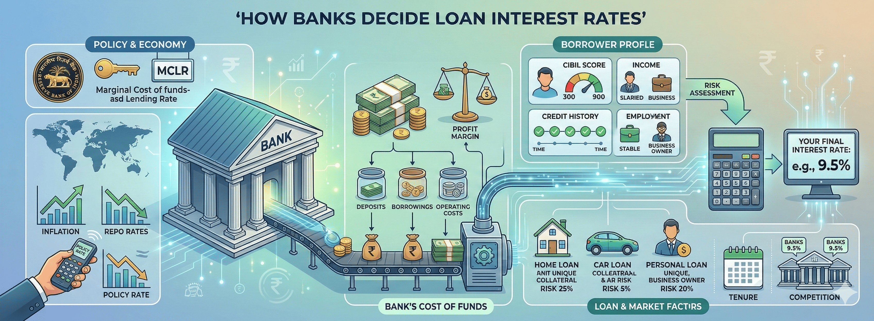 How Banks Decide Loan Interest Rates in India (2026 Complete Guide)