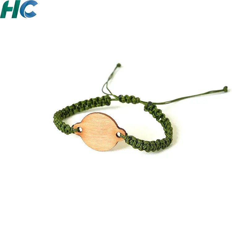 Eco Rope RFID Wristband with Wooden Tag | HCGCE