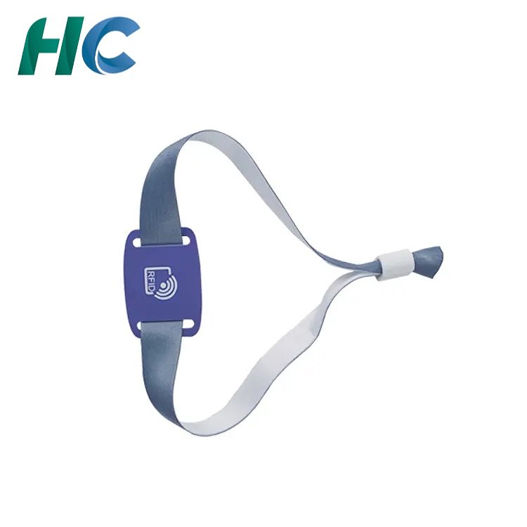 Custom NFC Elastic Wristbands with PVC Slider Tag | HCGCE 