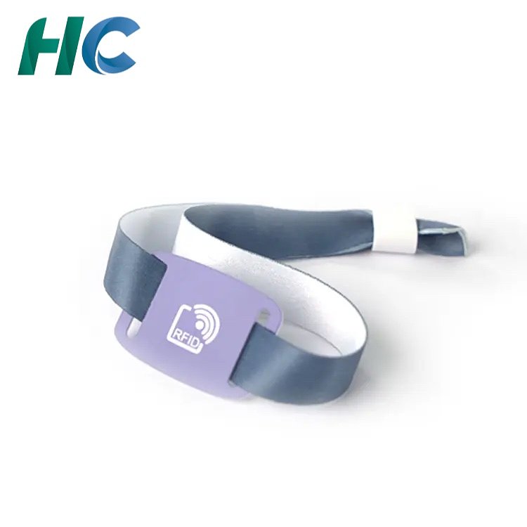Custom NFC Elastic Wristbands with PVC Slider Tag | HCGCE 