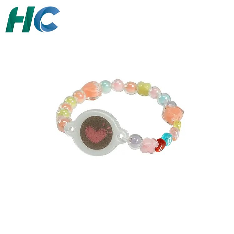 Waterproof Acrylic Bead NFC RFID Wristband | HCGCE