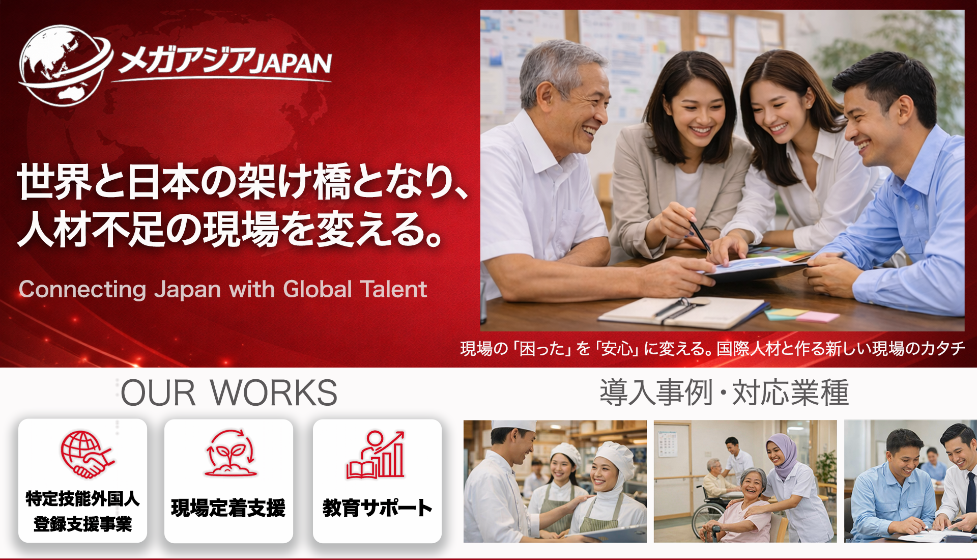 メガアジアJAPAN - 採用したい企業と働きたい外国人を繋いでいく